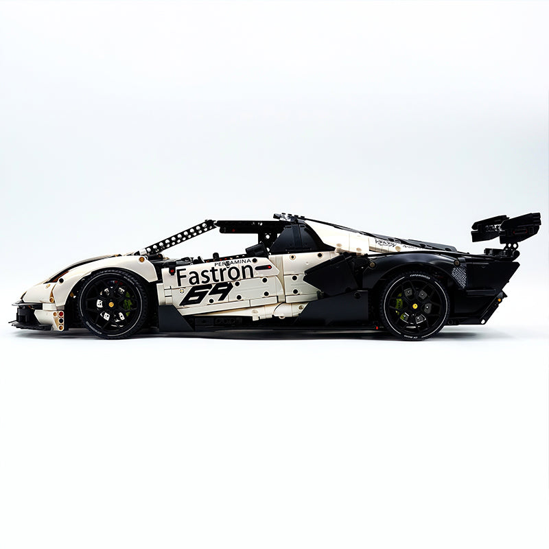 TGL-SCV12 1:8 Sports Car Lamborghini Custom White Building Block Set 4100pcs Adult Collector Collectible Model Kit