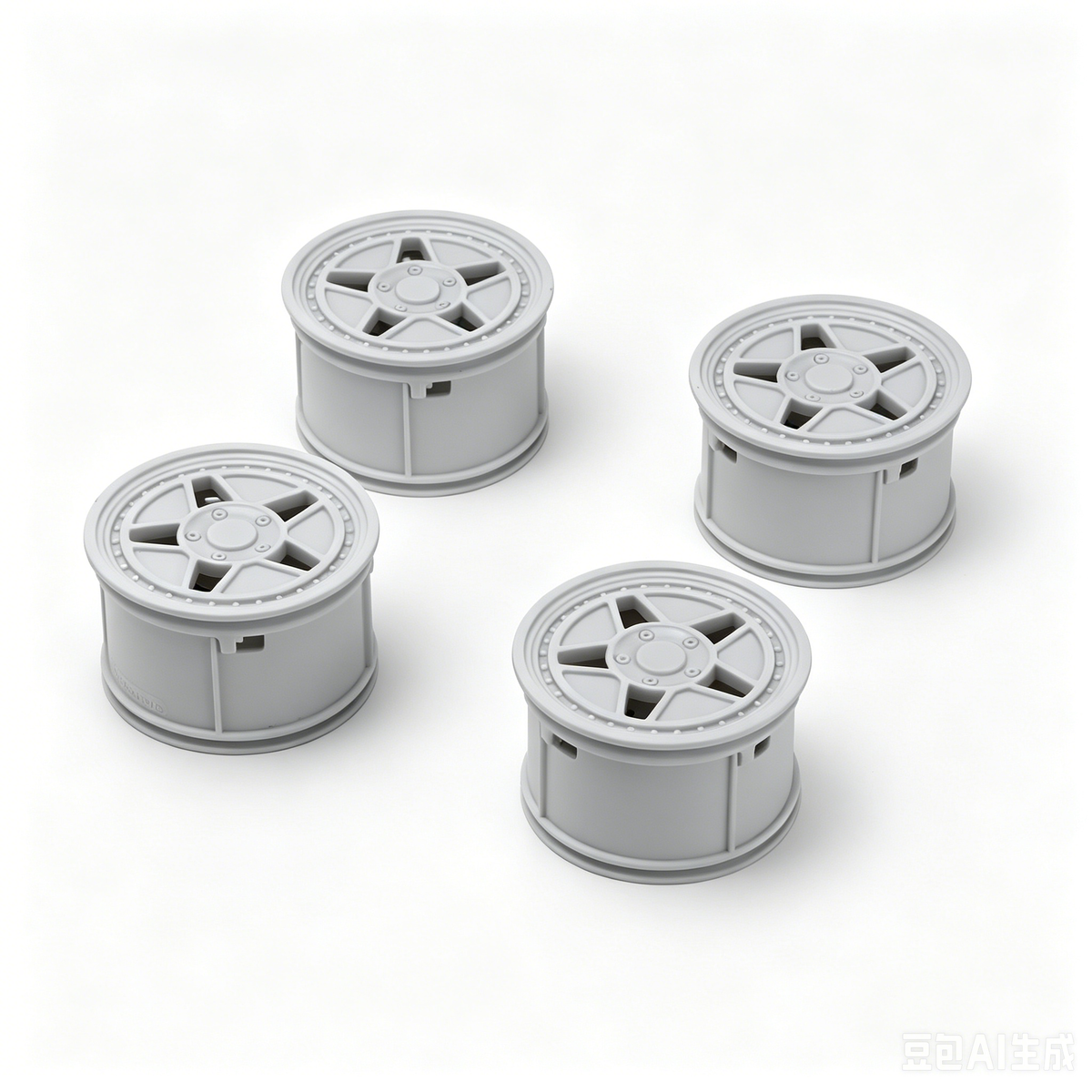 F40 Custom Wheel Rims, 1:8 Scale Building Block Wheels, Size 4.4cm x 6.5cm, Compatible with Technic 42115 42083 MOC Car Model, 4 Colors Available White/Black/Silver/Gold, Building Bricks Modification Accessories