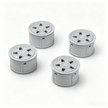 F40 Custom Wheel Rims, 1:8 Scale Building Block Wheels, Size 4.4cm x 6.5cm, Compatible with Technic 42115 42083 MOC Car Model, 4 Colors Available White/Black/Silver/Gold, Building Bricks Modification Accessories