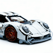 K BOX-10549 1:8 Sports Car Utopia UV-Painted White Building Block Set 4719pcs Adult Collector Collectible Model Kit