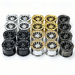 Benz Style 1:8 Building Block Wheel Rims 6.6×4.2cm, Compatible with Technic 42115 42083, 5 Electroplated Color Options, MOC Supercar Model Mod Accessories