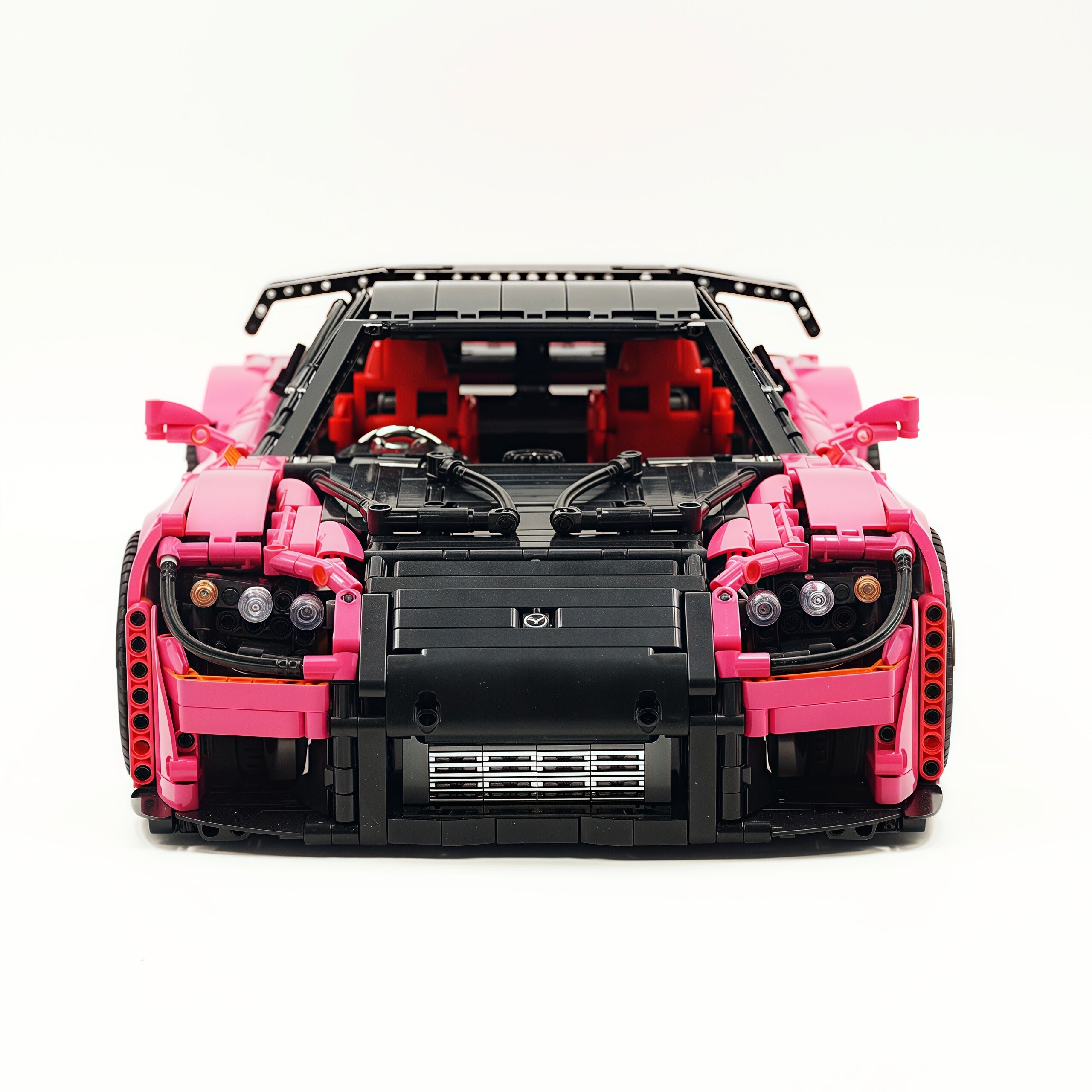 CADA-C61502 1:8 Sports Car Mazda RX-7 Custom pink Building Block Set 3304pcs Adult Collector Collectible Model Kit