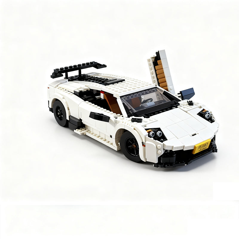 Technical White Super Sports Car Racing Compatible 10295 Blocks Brick