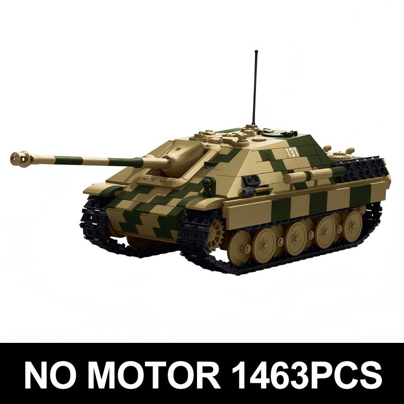 TK8005 1:8 Jagdpanther Tank Building Blocks, 1463 PCS WW2 Camouflage Tank Static Model, Adult Collectible Building Brick Gift