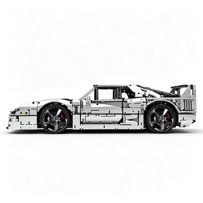 MOC-140404 1:8 Sports Car Ferrarі F40 Building Block Set 3603pcs Collectible Model Kit with Custom Wheels