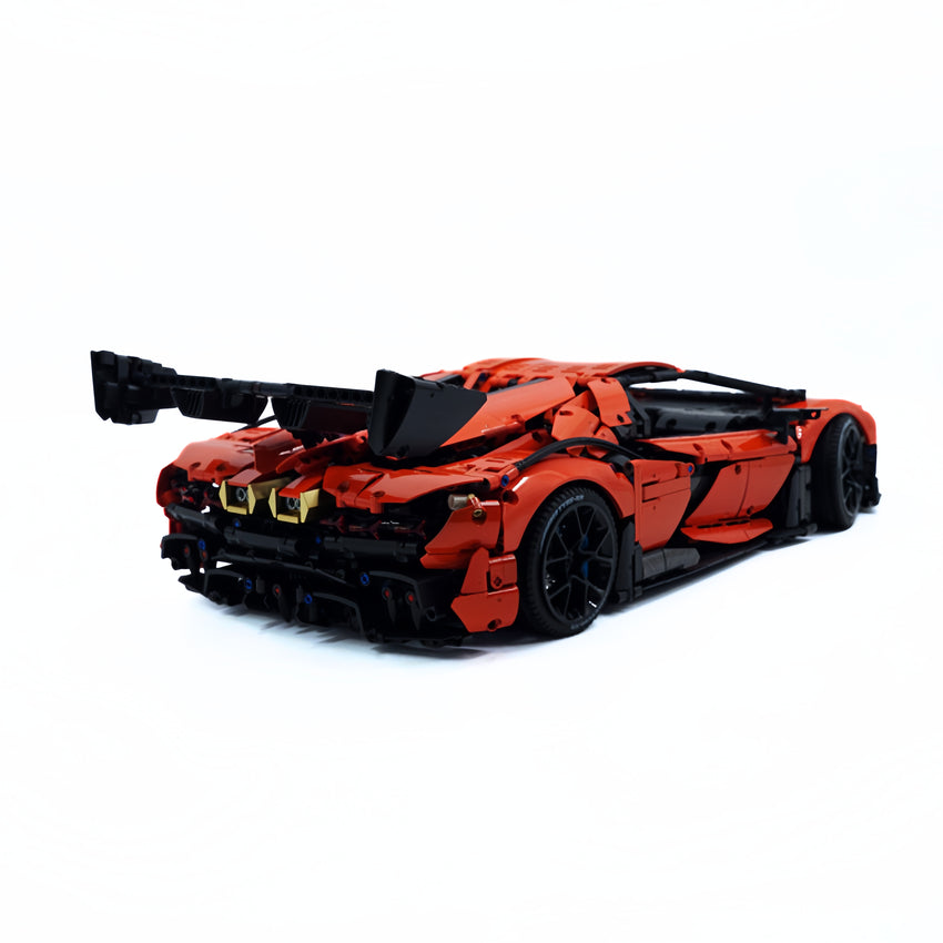 Limited edition orange supercar model 4105pcs