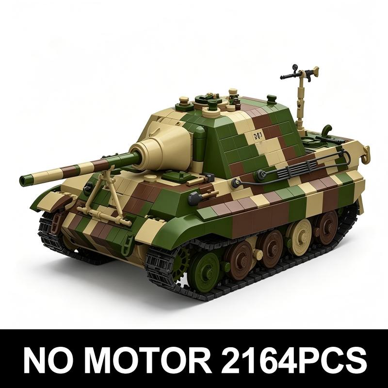TK8006 1:8 Panther Tank Building Blocks, 2164 PCS WW2 German Camouflage Medium Tank Static Model, Adult Collectible Building Brick Gift