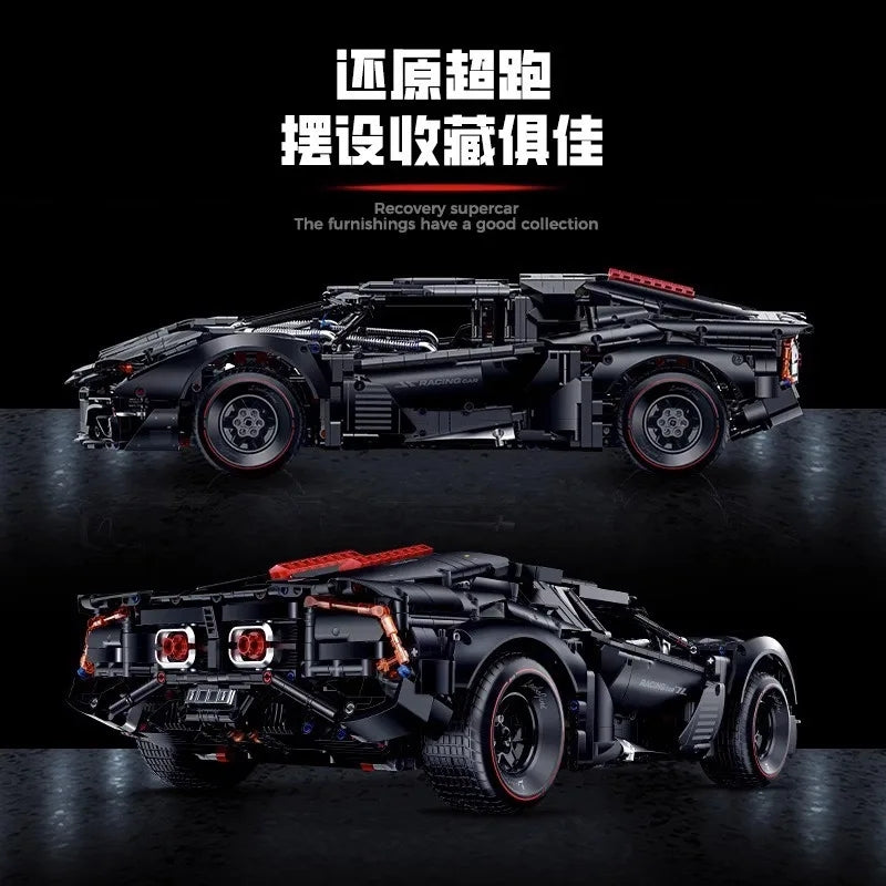 GULY 10618 Technic Armored Hypercar Building Blocks Set, 1:8 Scale Sports Car Model Kit, 4290 PCS Collectible Race Car Bricks Toy for Adults & Teens, No Motor, Paper Instruction Only