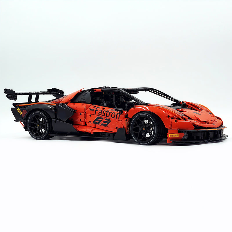 TGL-SCV12 1:8 Sports Car Lamborghini Custom Red Building Block Set 4100pcs Adult Collector Collectible Model Kit