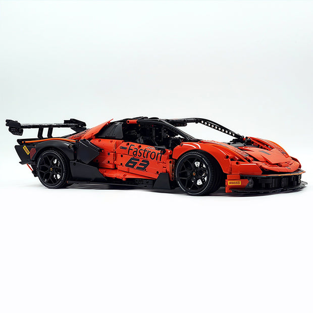 TGL-SCV12 1:8 Sports Car Lamborghini Custom Red Building Block Set 4100pcs Adult Collector Collectible Model Kit