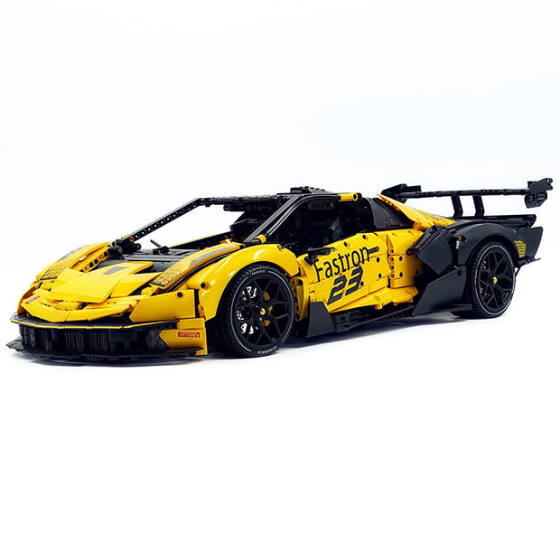 TGL-SCV12 1:8 Sports Car Lamborghini Custom Yellow Building Block Set 4100pcs Adult Collector Collectible Model Kit