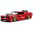 GULY-10637 1:8 Sports Car Dodge Challenger Custom Red Building Block Set 3751pcs Adult Collector Collectible Model Kit