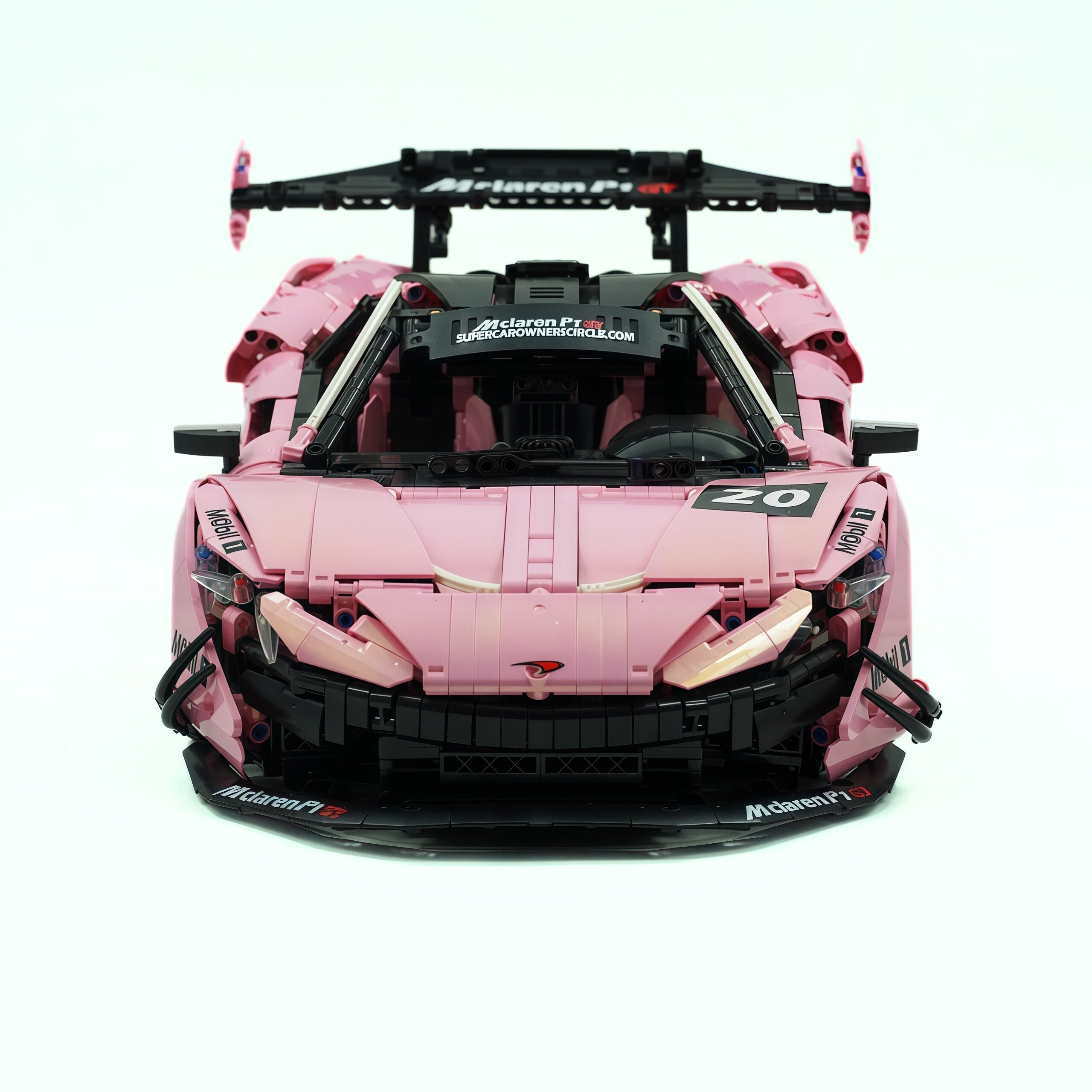 TGL-42172 1:8 Sports Car McLaren P1 Custom Pearlescent Pink Building Block Set 3886pcs Adult Collector Collectible Model Kit