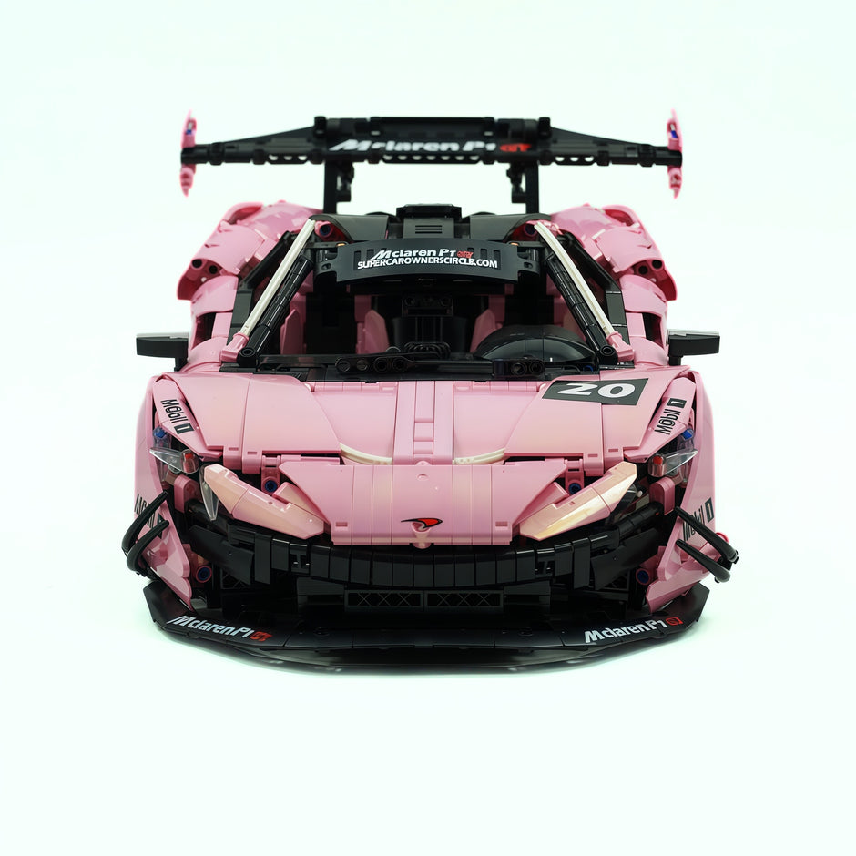 TGL-42172 1:8 Sports Car McLaren P1 Custom Pearlescent Pink Building Block Set 3886pcs Adult Collector Collectible Model Kit