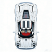 K BOX-10549 1:8 Sports Car Utopia UV-Painted White Building Block Set 4719pcs Adult Collector Collectible Model Kit