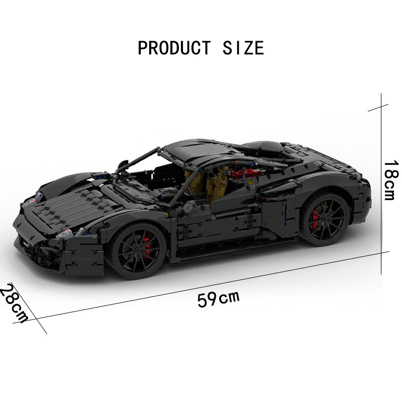 MOC-275957 1:8 Scale Sports Car Building Blocks Model, 2933 PCS Technic Supercar Static Building Bricks Set, Adult Collectible Vehicle Construction Toy Gift with PDF Instruction