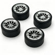 Benz Style 1:8 Building Block Wheel Rims 6.6×4.2cm, Compatible with Technic 42115 42083, 5 Electroplated Color Options, MOC Supercar Model Mod Accessories