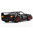 MOC-273570 Black Ferrarl F40 1:8 Scale Building Block Car | 3223 Pieces Ultimate Sports Car Model Kit