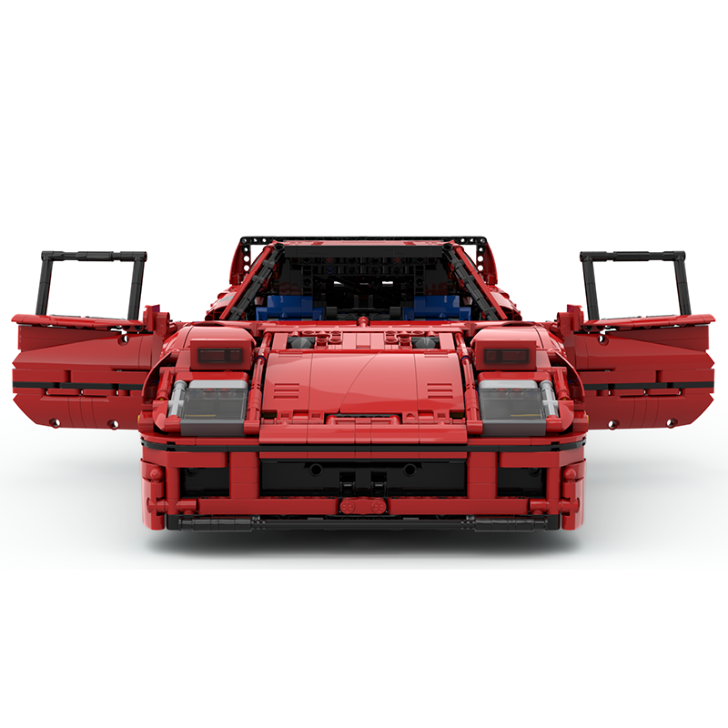 MOC-140404 1:8 Sports Car Ferrarі F40 Building Block Set 3603pcs Collectible Model Kit with Custom Wheels