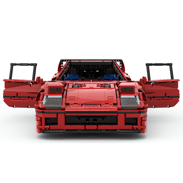 MOC-140404 1:8 Sports Car Ferrarі F40 Building Block Set 3603pcs Collectible Model Kit with Custom Wheels