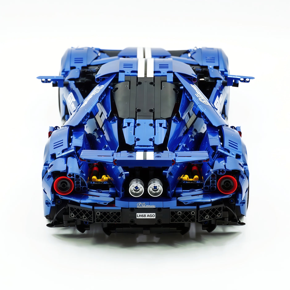 TGL-T5042 1:8 Sports Car Ford GT Custom Painted Blue Building Block Set 3056pcs Adult Collector Collectible Model Kit