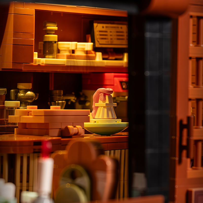 American-style coffee shop architecture 1904pcs