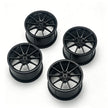 P1 1:8 Scale Building Block Wheel Rims, Size 7.5cm x 4cm, 7 Colors Available Gunmetal, Silver, Black, Red, Orange, Gold, Electroplated Gold, Compatible with Technic 42172 42143 42232 MOC Car Model, Building Brick Modification Upgrade Parts