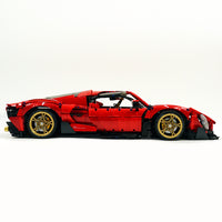 Custom-made red supercar model building blocks 4208pcs