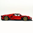 GULY-10621 1:8 Sports Car Alfa Romeo Chrome Version Custom Red Building Block Set 4208pcs Adult Collector Collectible Model Kit