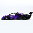 TGL-SCV12 1:8 Sports Car Lamborghini Custom Purple Building Block Set 4100pcs Adult Collector Collectible Model Kit