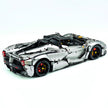 CADA-C61505 1:8 Sports Car LaFerrari Custom Silver Building Block Set 4739pcs Adult Collector Collectible Model Kit