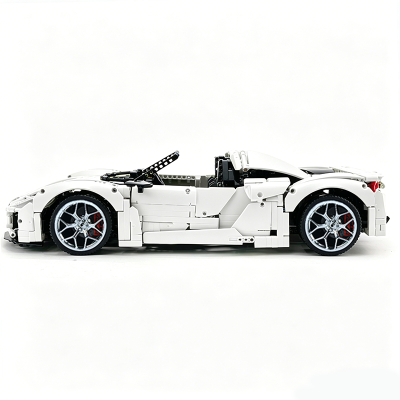 MOC-159171 1:8 Sports Car Porsche 918 Building Block Set 2266pcs Collectible Model Kit with Custom Wheels