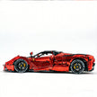 CADA-C61505 1:8 Sports Car LaFerrari Electroplating Red Building Block Set 4739pcs Adult Collector Collectible Model Kit