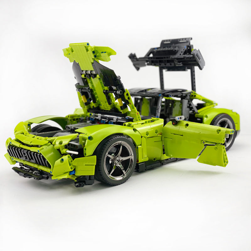 MOC-73939 1:8 Sports Car AMG GT R Black Series Building Block Set 2456 pcs Collectible Model Kit with Custom Wheels