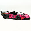 TGL-SCV12 1:8 Sports Car Lamborghini Custom Pink Building Block Set 4100pcs Adult Collector Collectible Model Kit