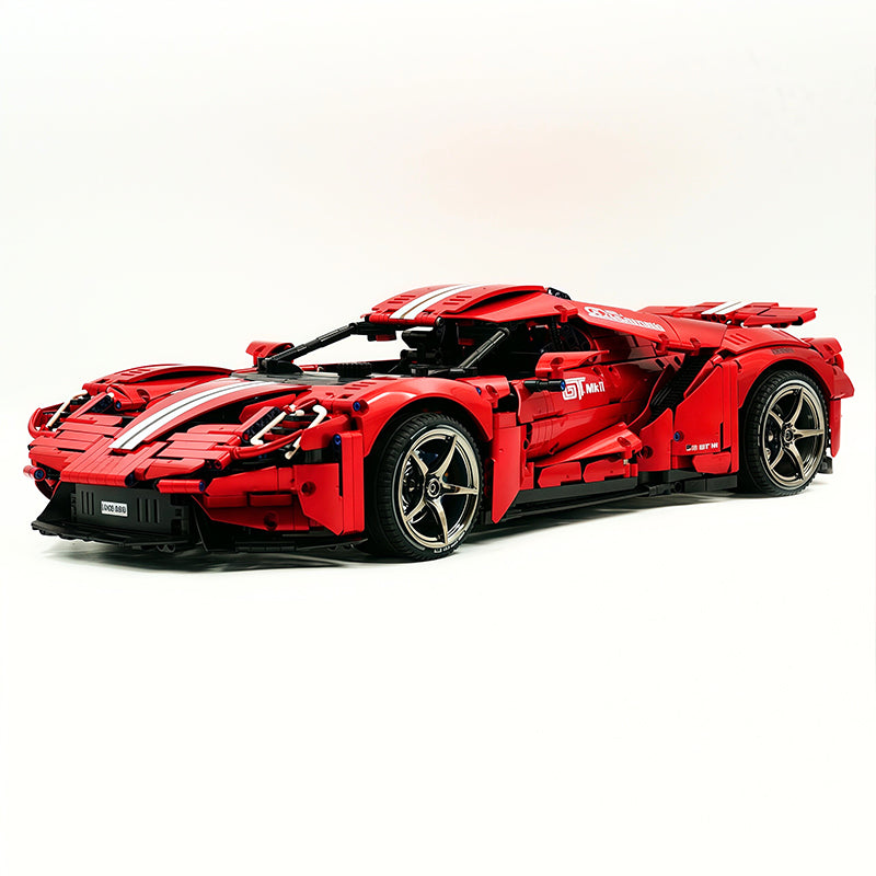 TGL-T5042 1:8 Sports Car Ford GT Custom Painted Red Building Block Set 3056pcs Adult Collector Collectible Model Kit