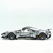 TGL-T5042 1:8 Sports Car Ford GT Custom Electroplated Silver Building Block Set 3056pcs Adult Collector Collectible Model Kit