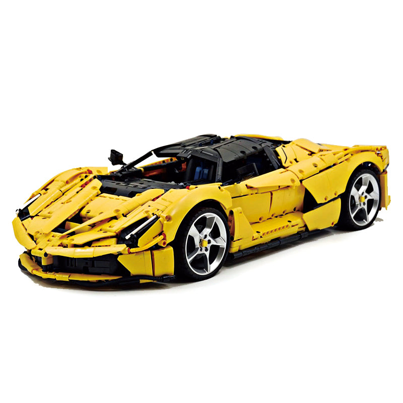 MOC-194680 1:8 Sports Car Ferrari LaFerrari Building Block Set 3636pcs Collectible Model Kit with Custom Wheels