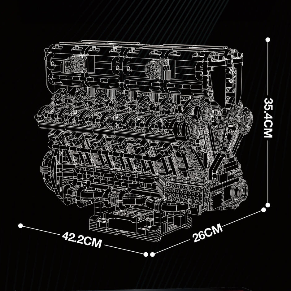 The Ultimate Italian Supercar V12 Engine 4718pcs