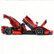 CADA-C61505 1:8 Sports Car LaFerrari Electroplating Red Building Block Set 4739pcs Adult Collector Collectible Model Kit