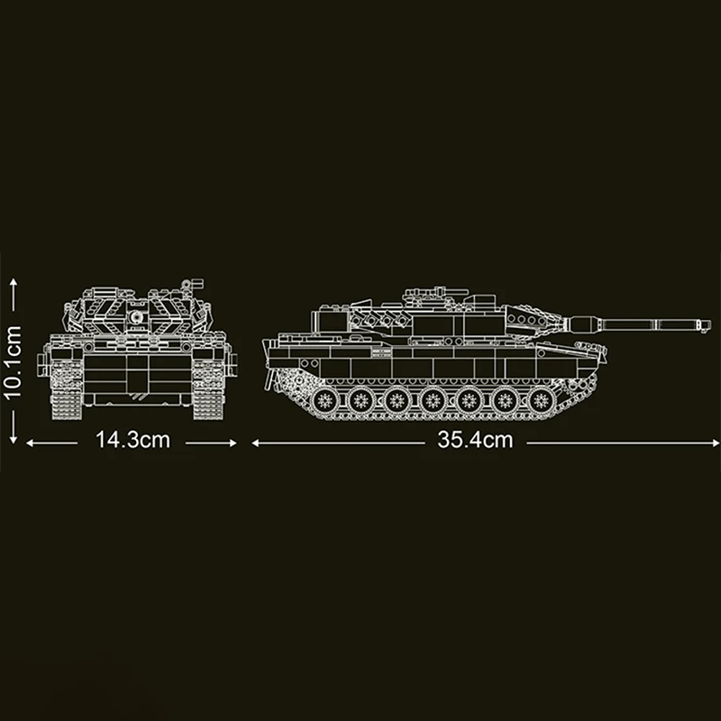 20020S Remote Controlled Leopard 2 Tank 1090pcs