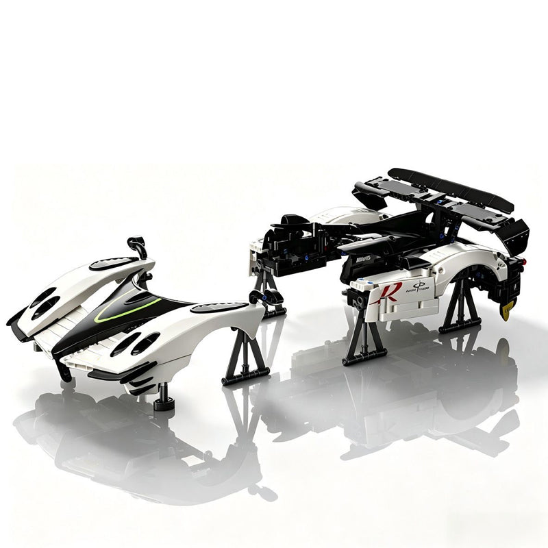 MOC Pagani Zonda 1:8 Model Hypercar Building Blocks Bricks | 3400 Pieces Ultimate Sports Car Model Kit