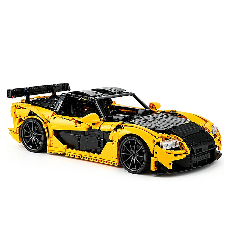 1:8 Scale RX-7-Inspired Supercar MOC Building Blocks Set, 2,943-Piece Sports Car Model Kit