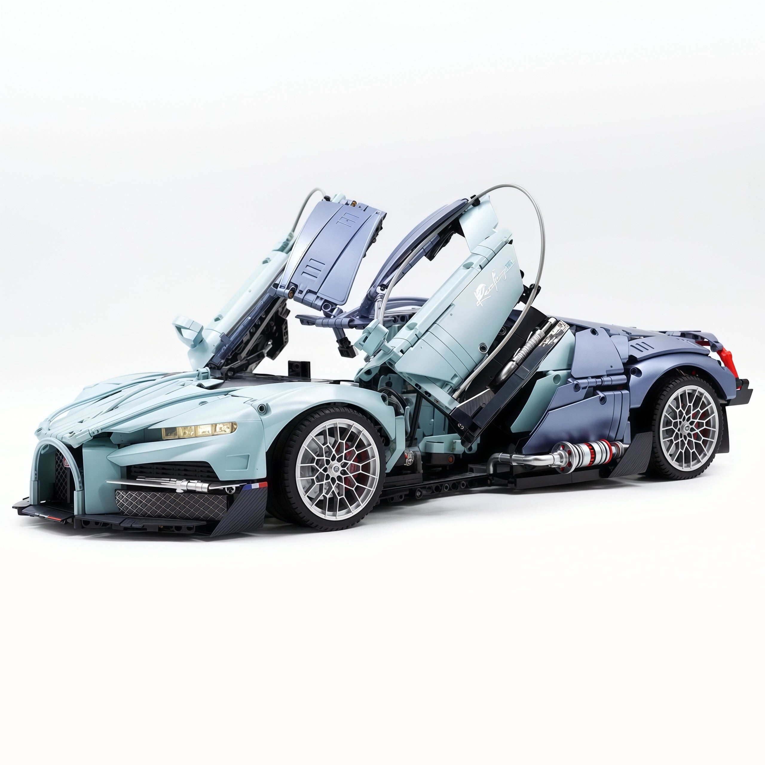 GULY-10648 1:8 Sports Car Bugatti Tourbillon Building Block Set 3719pcs Adult Collector Collectible Model Kit