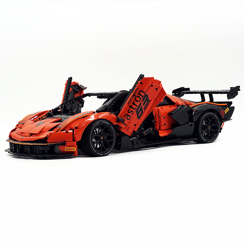 TGL-SCV12 1:8 Sports Car Lamborghini Custom Red Building Block Set 4100pcs Adult Collector Collectible Model Kit