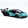 TGL-SCV12 1:8 Sports Car Lamborghini Custom Bule Building Block Set 4100pcs Adult Collector Collectible Model Kit