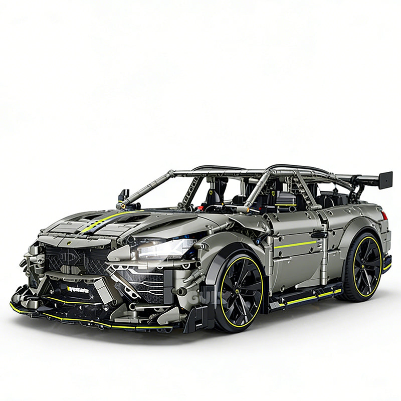 GULY-10636 1:8 Sports Car Lamborghini Urus Drift Stunt Building Block Set 3223pcs Adult Collector Collectible Model Kit