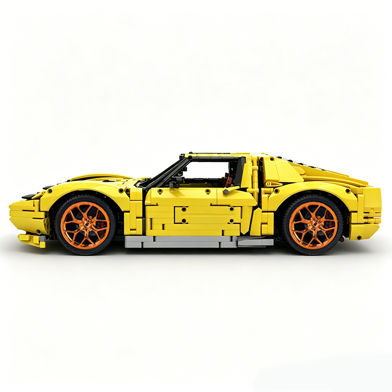 MOC-119000 1:8 Sports Car Lamborghini Miura Concept Building Block Set 3435pcs Collectible Model Kit with Custom Wheels