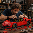 JIESTAR 66303 MOC SF90-Inspired Sports Car Model Kit  | 3797 Pieces Ultimate Sports Car Building Blocks Bricks