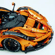 CADA-C61505 1:8 Sports Car LaFerrari Custom Electroplating Orange Building Block Set 4739pcs Adult Collector Collectible Model Kit